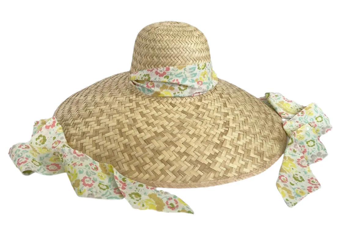 Pastel Plumeria Hat Scarf