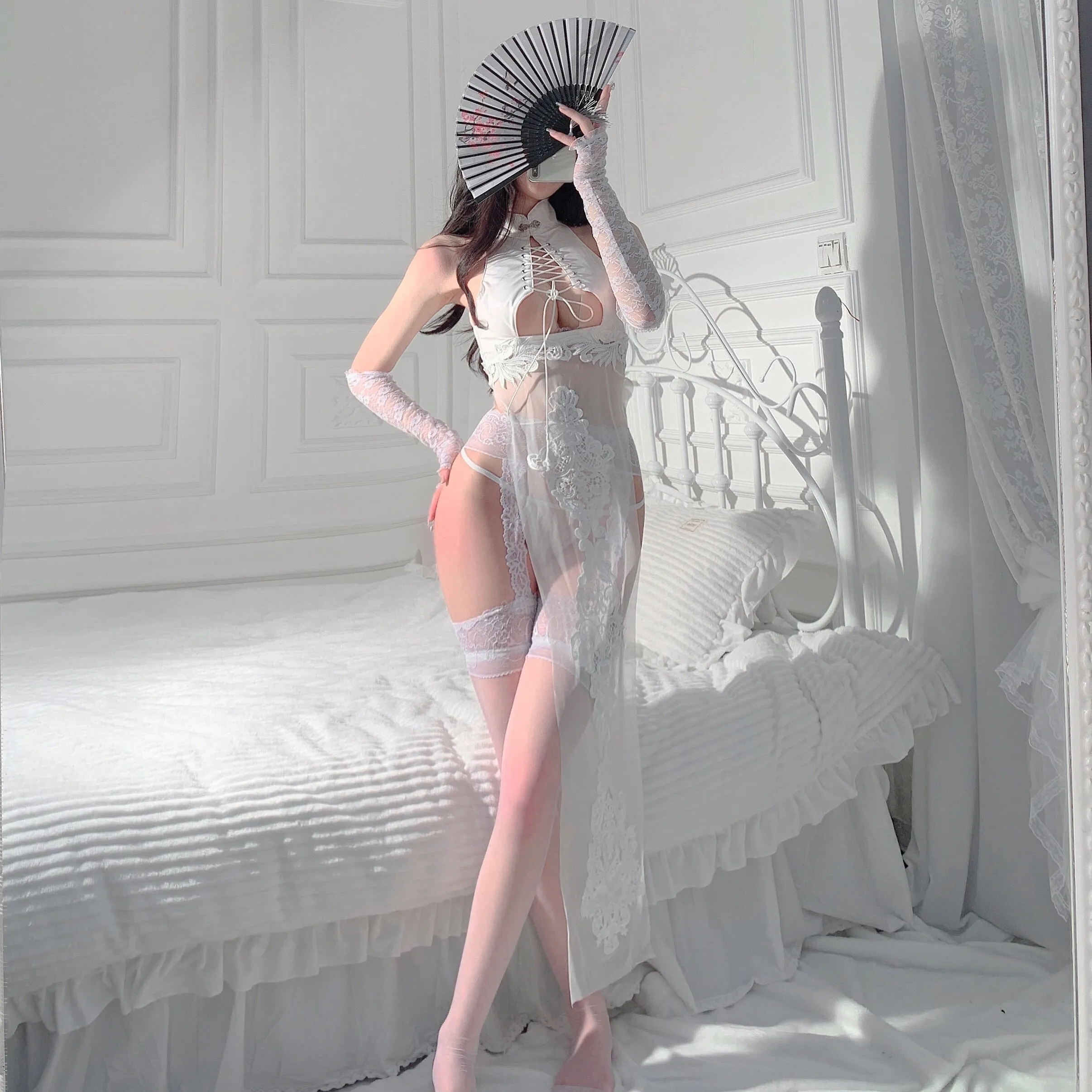 Perspective Punk Cheongsam   KF83997