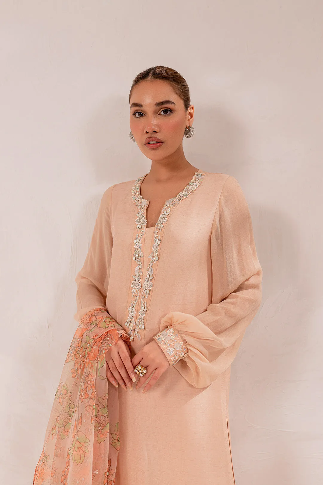 Pink Pakistani Dress in Kameez Trouser Style for Eid