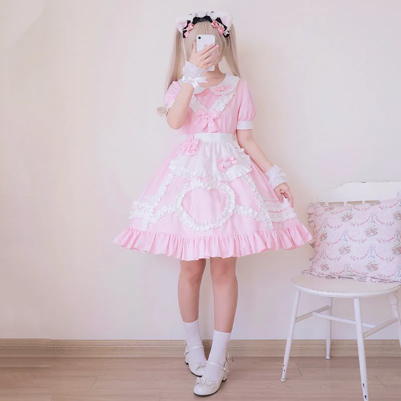 Pink Ruffle Barbie Maid Dress