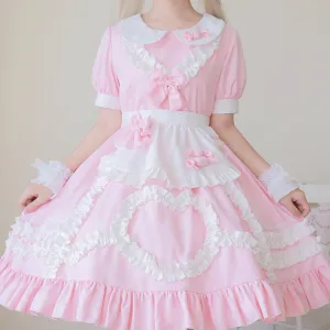 Pink Ruffle Barbie Maid Dress