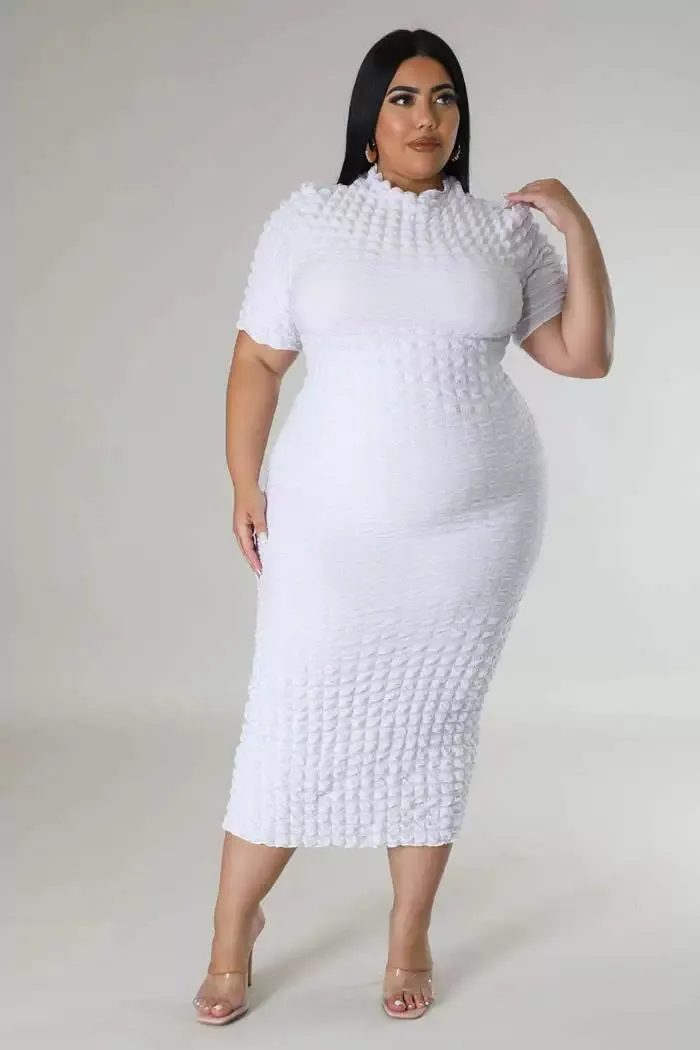 Plus Size Over-the-Knee Casual Dress