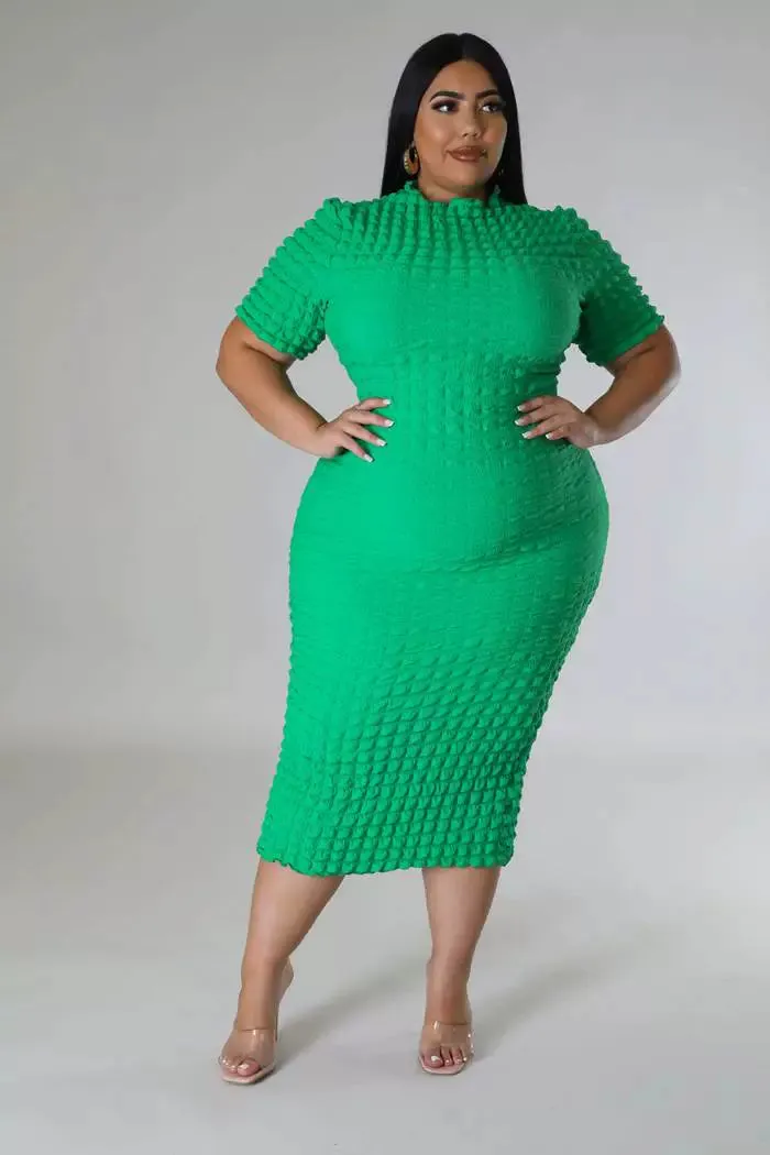 Plus Size Over-the-Knee Casual Dress