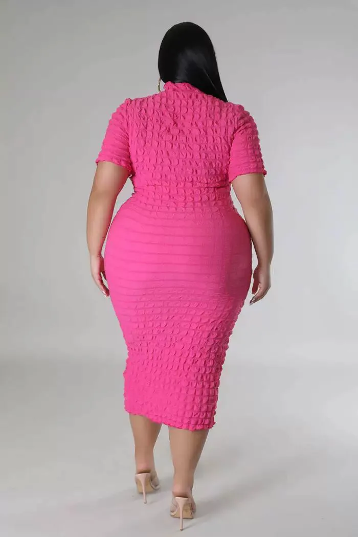 Plus Size Over-the-Knee Casual Dress