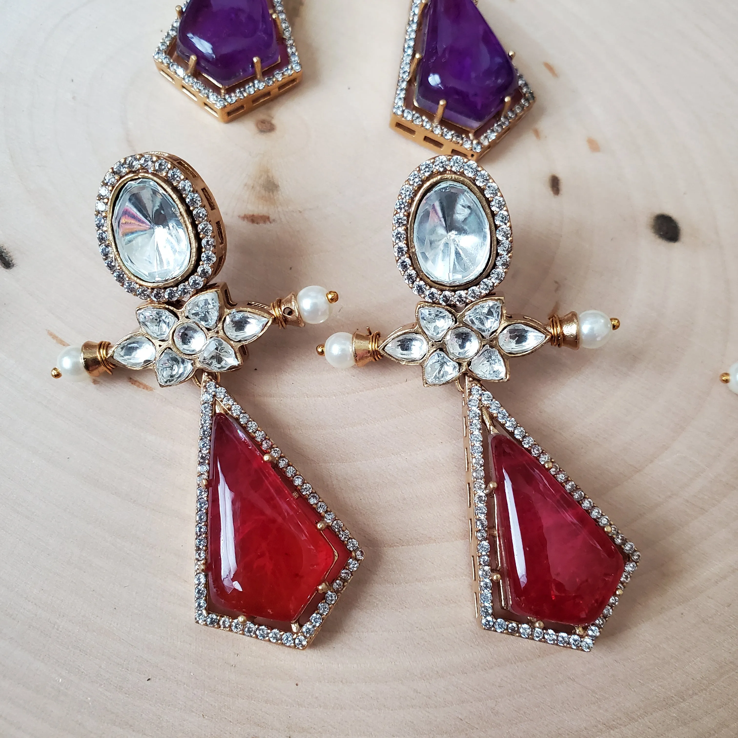 Polki Designer Earrings