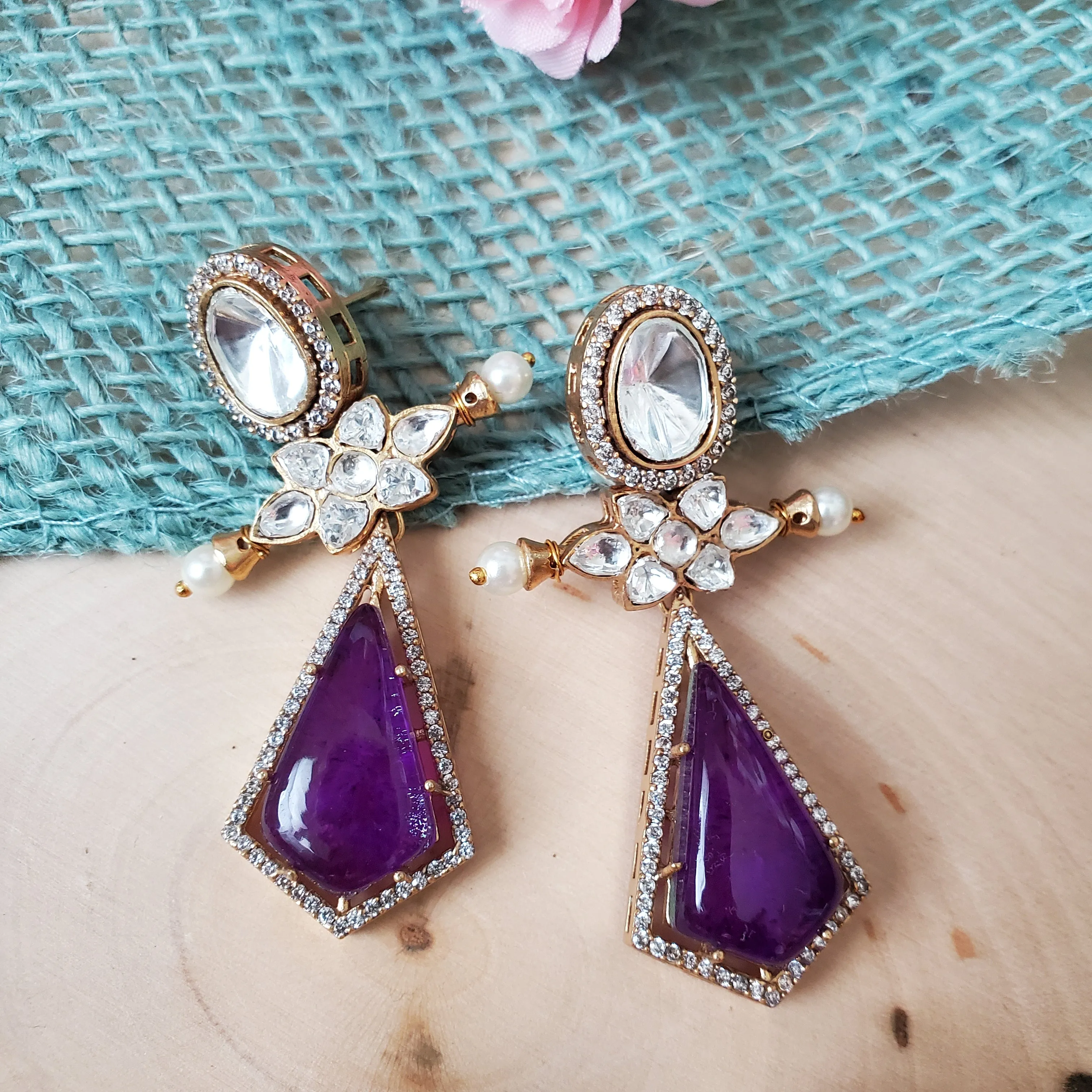 Polki Designer Earrings