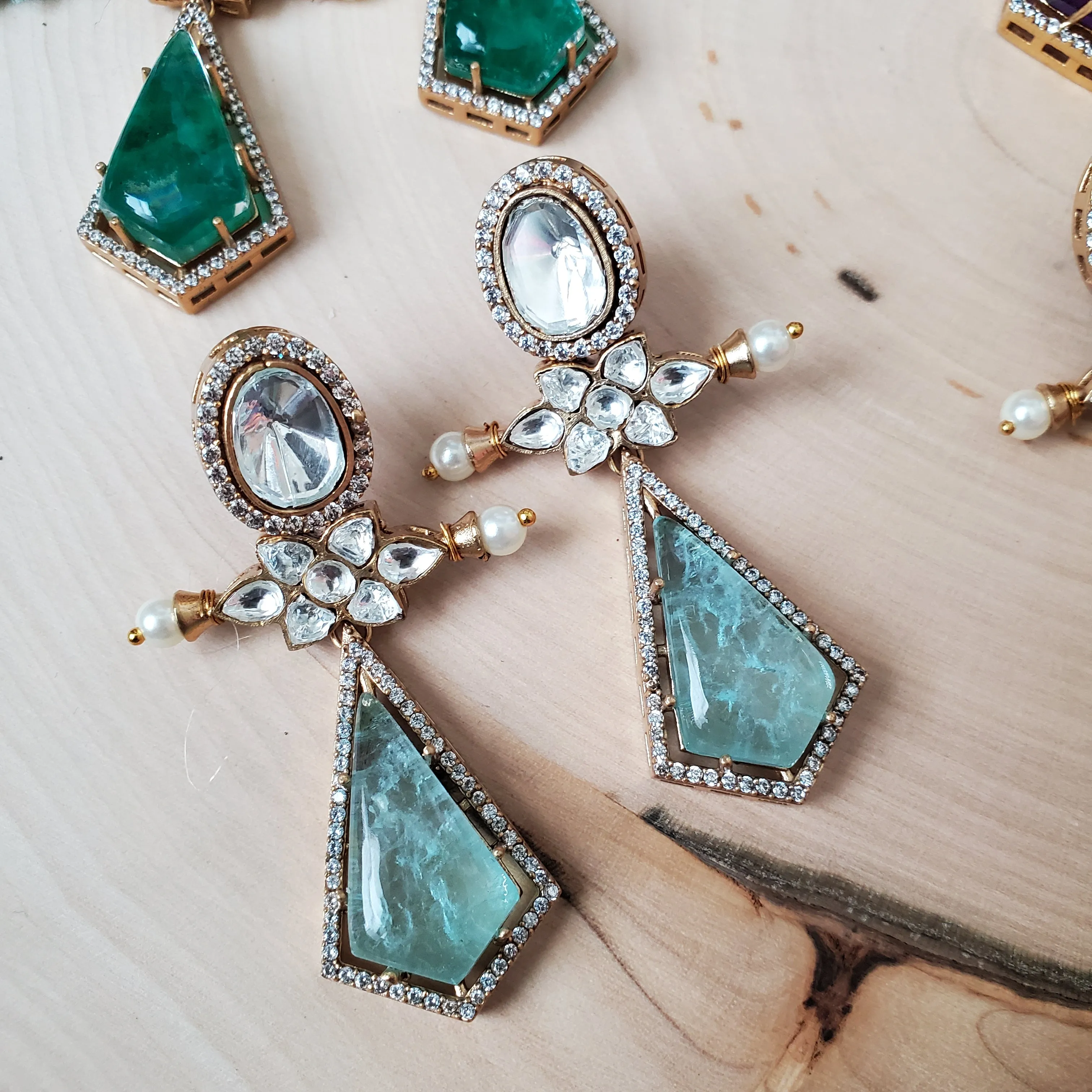 Polki Designer Earrings