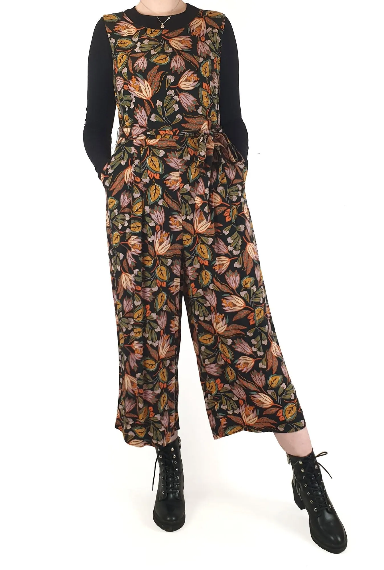 Princess Highway colourful leaf print sleeveless jumsuit size 12