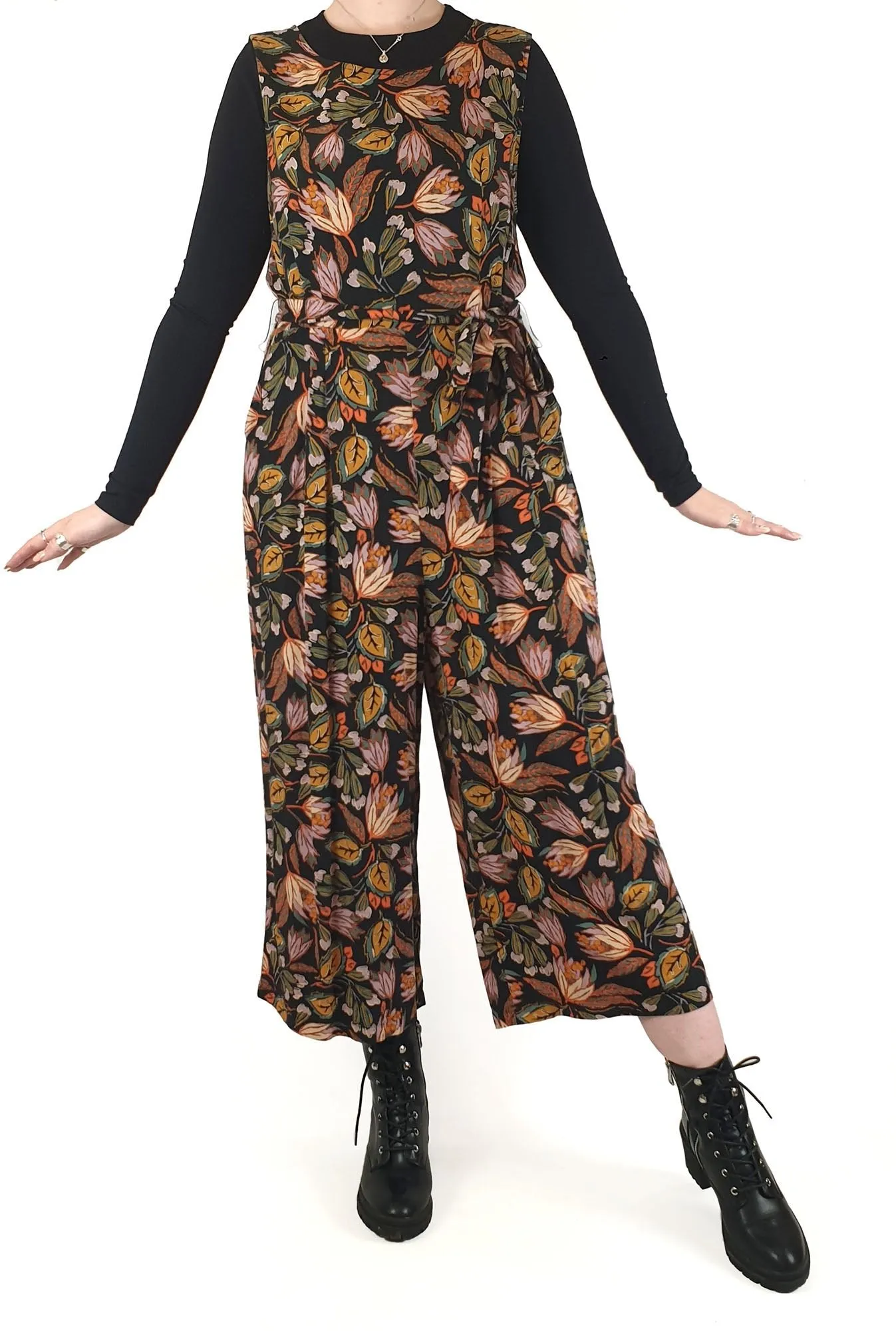 Princess Highway colourful leaf print sleeveless jumsuit size 12