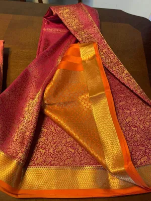 Pure Brocade South Silk Sarees with Rich Pallu