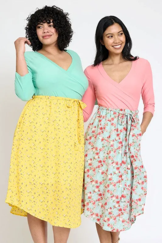 Quarter Sleeve Sash Dress