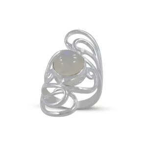 Rainbow Moonstone Designer Ring