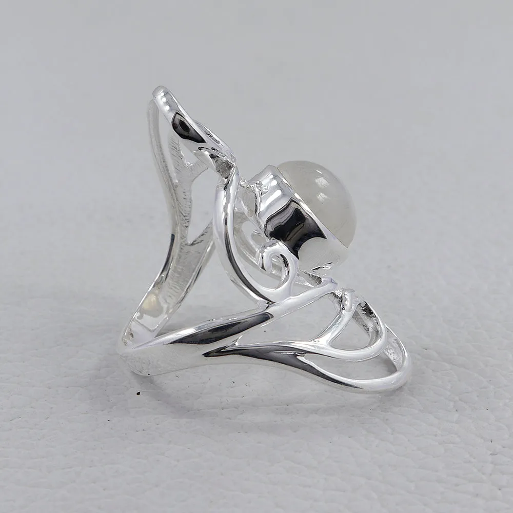 Rainbow Moonstone Designer Ring