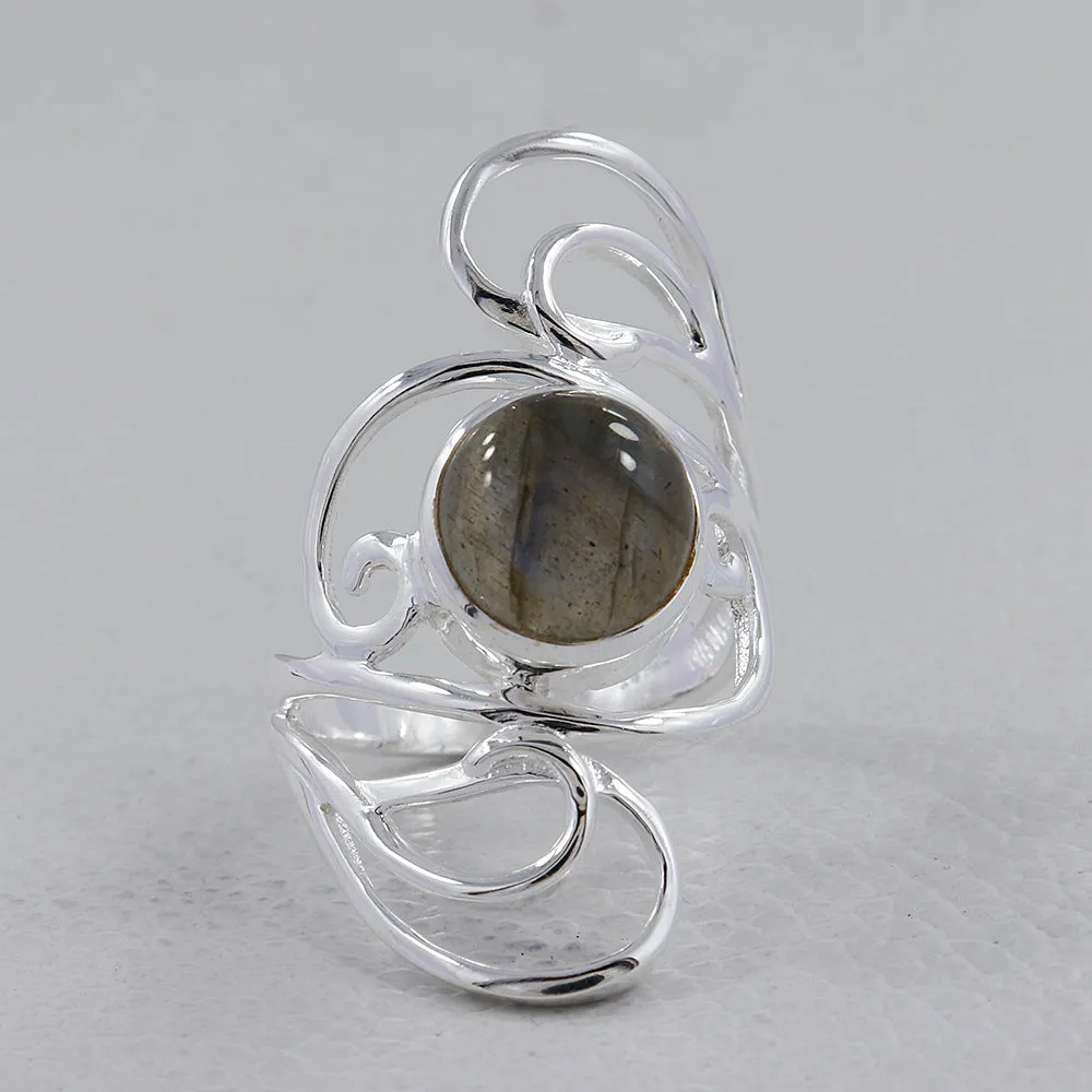 Rainbow Moonstone Designer Ring