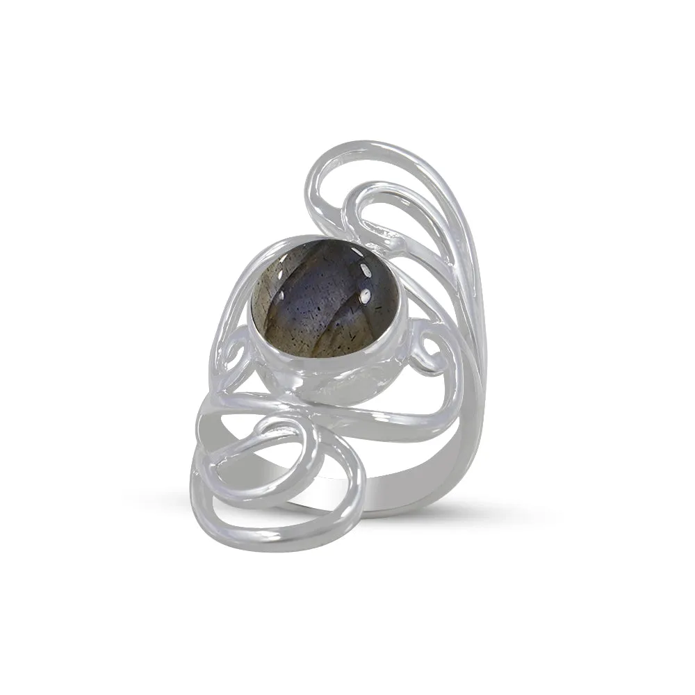 Rainbow Moonstone Designer Ring