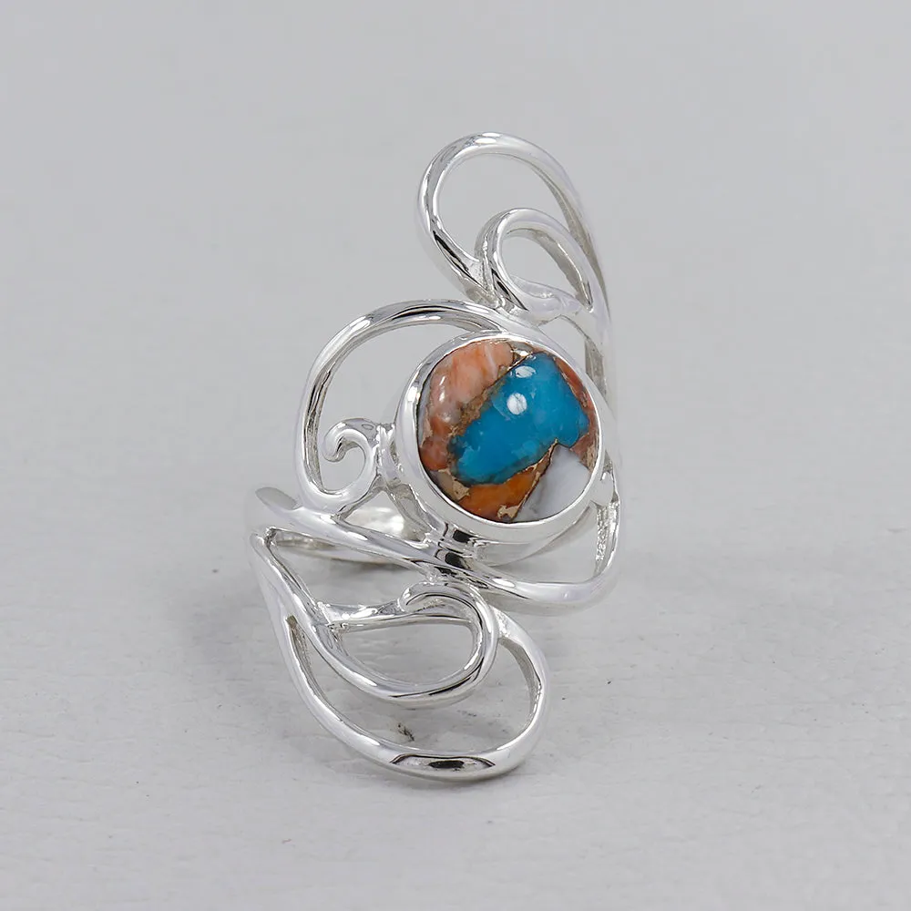 Rainbow Moonstone Designer Ring