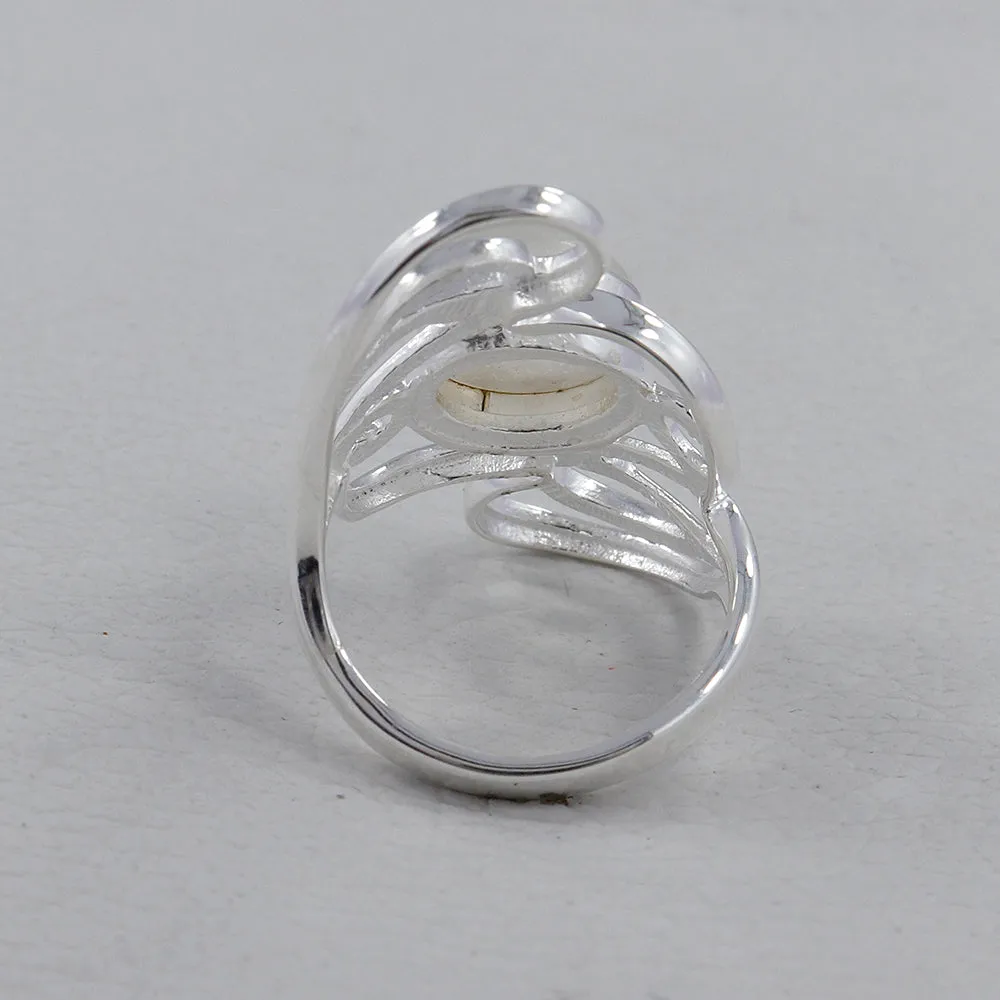 Rainbow Moonstone Designer Ring