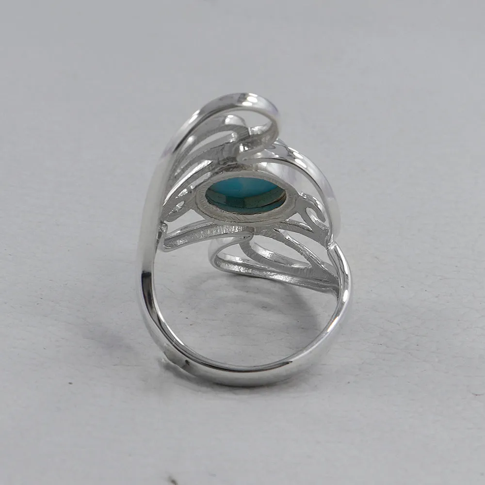 Rainbow Moonstone Designer Ring