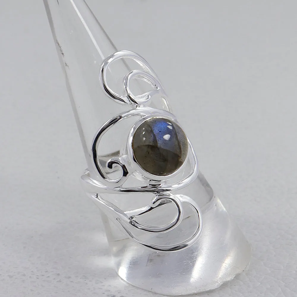 Rainbow Moonstone Designer Ring
