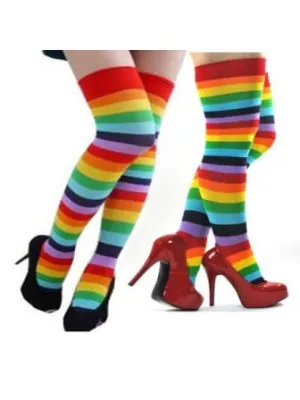 RAINBOW Over the Knee Socks