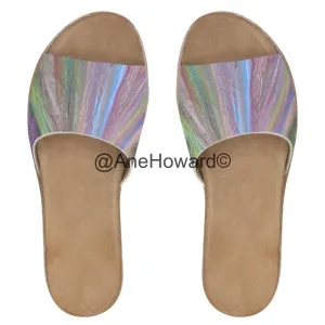 Rainbow Women's Hand-crafted Leather Sliders