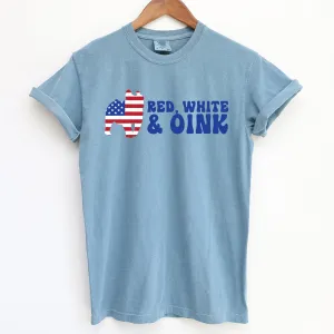 Red, White & Oink ComfortWash/ComfortColor T-Shirt (S-4XL) - Multiple Colors!