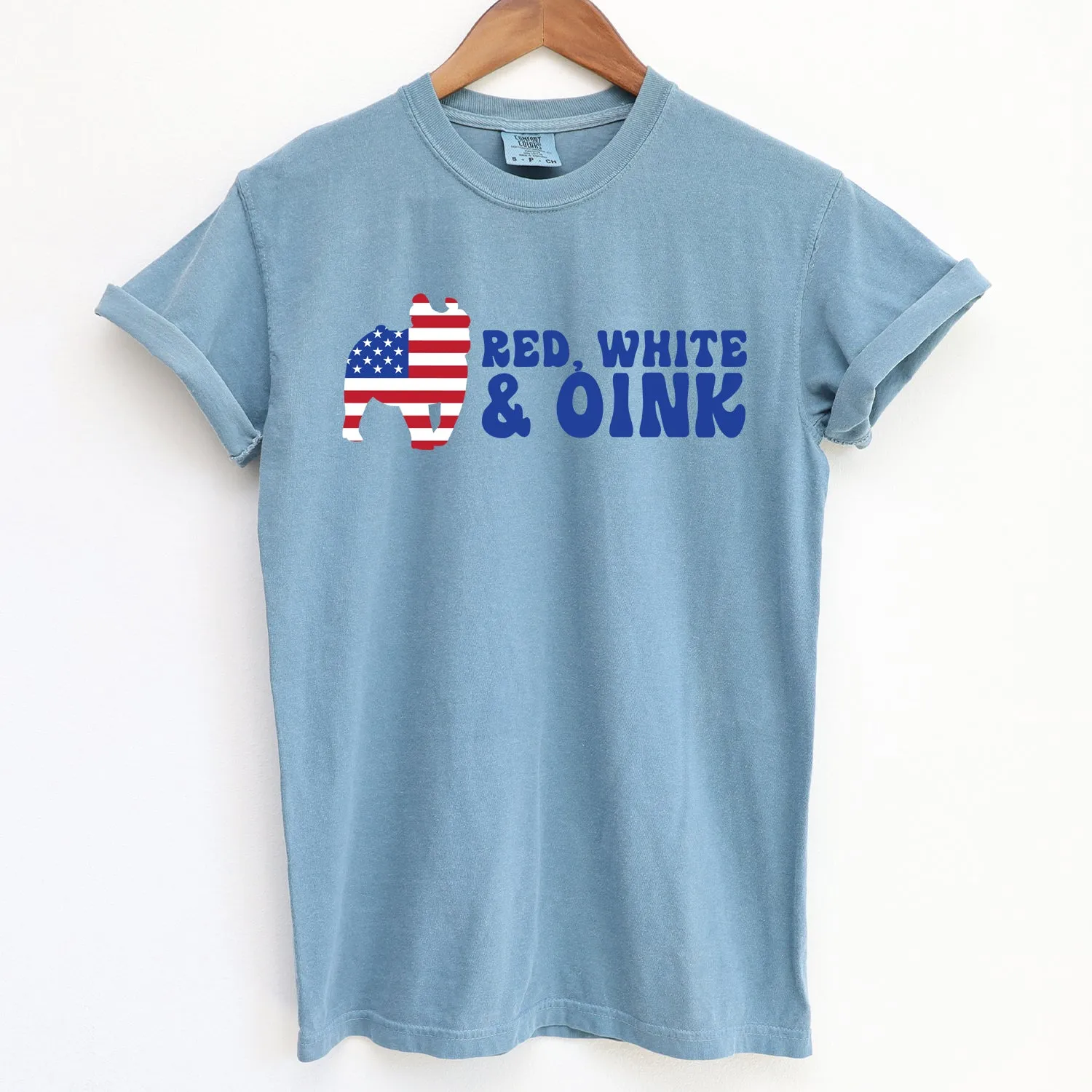 Red, White & Oink ComfortWash/ComfortColor T-Shirt (S-4XL) - Multiple Colors!