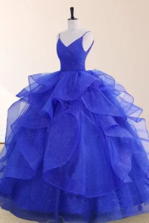 Ruffles Sleeveless Spaghetti Straps Quinceanera Dresses