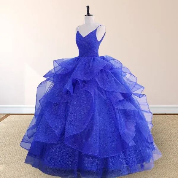 Ruffles Sleeveless Spaghetti Straps Quinceanera Dresses