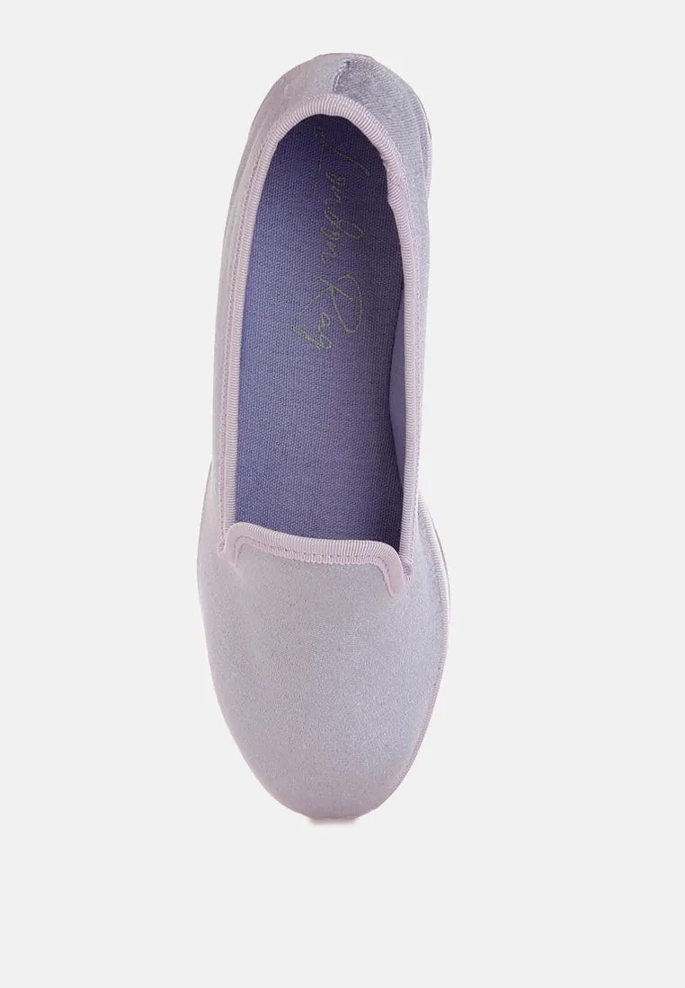 Saba Velvet Round Toe Slip-On Loafers