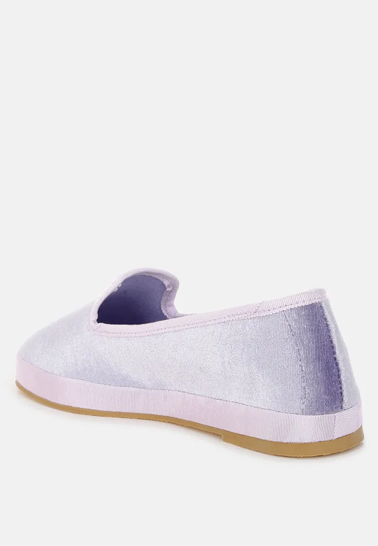 Saba Velvet Round Toe Slip-On Loafers