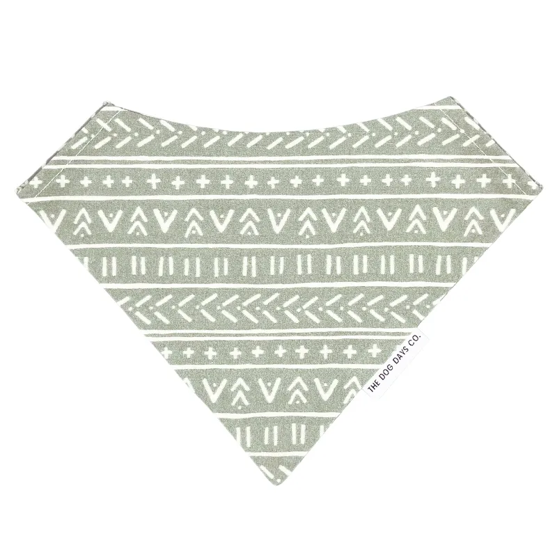 Sage Mudcloth Slip-On Bandana
