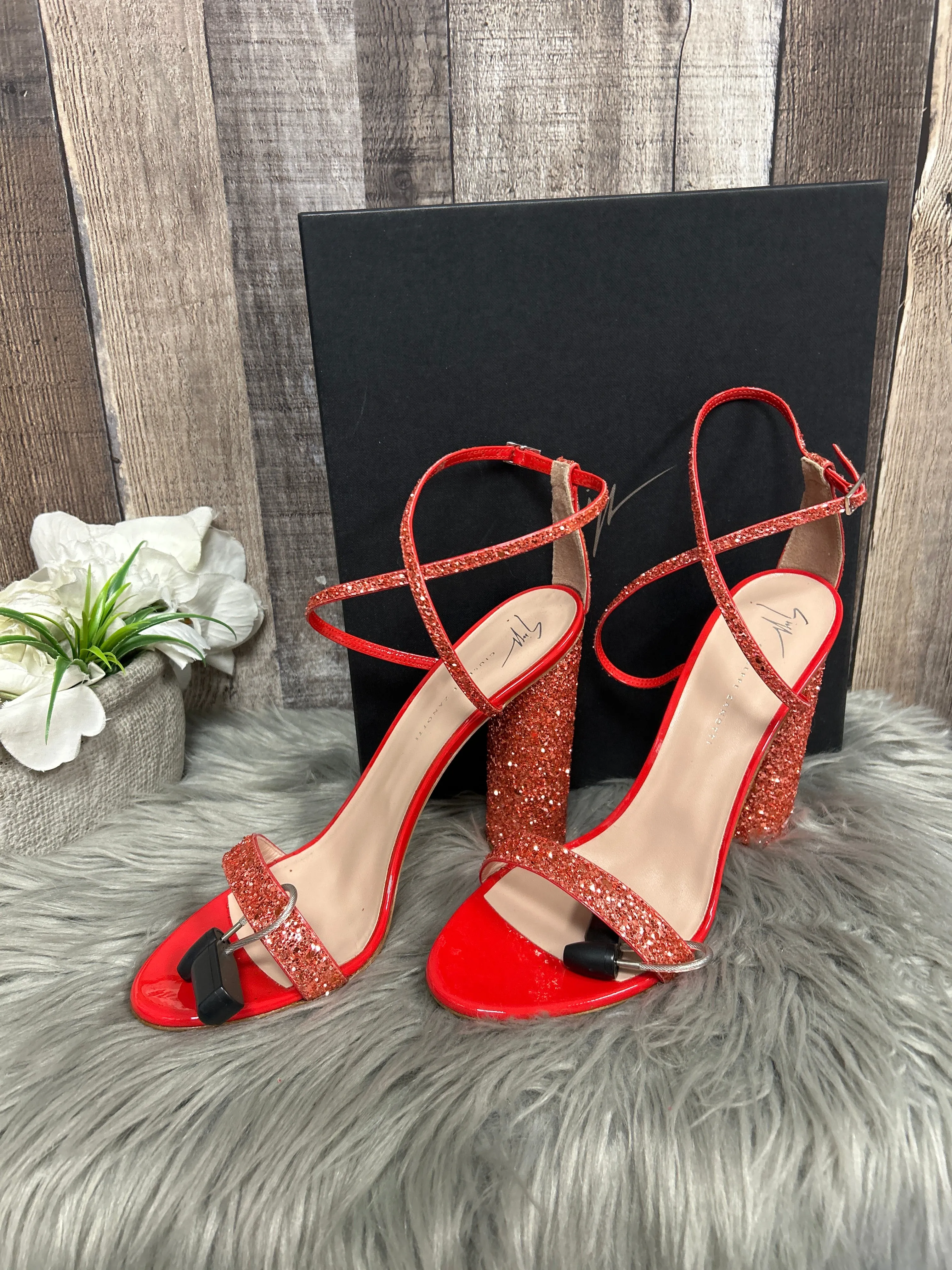 Sandals Designer By Giuseppe Zanotti In Red, Size: 11