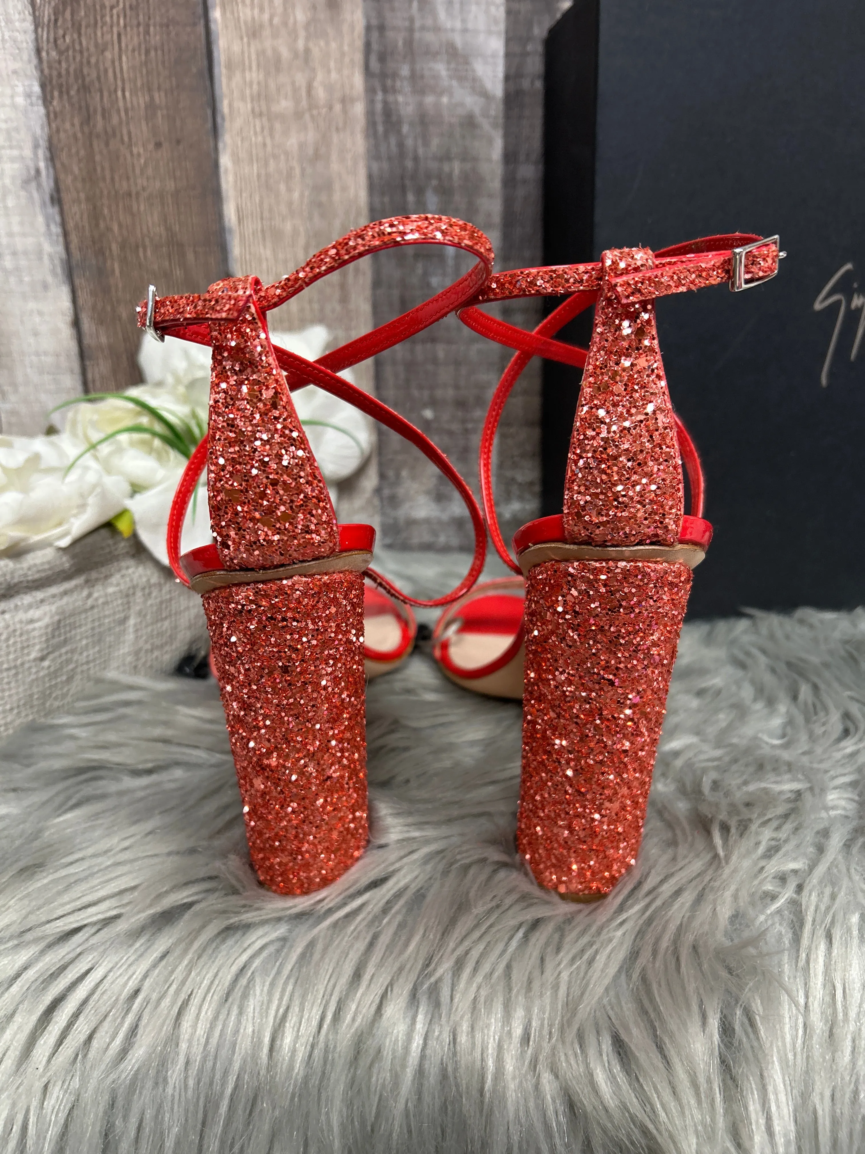 Sandals Designer By Giuseppe Zanotti In Red, Size: 11