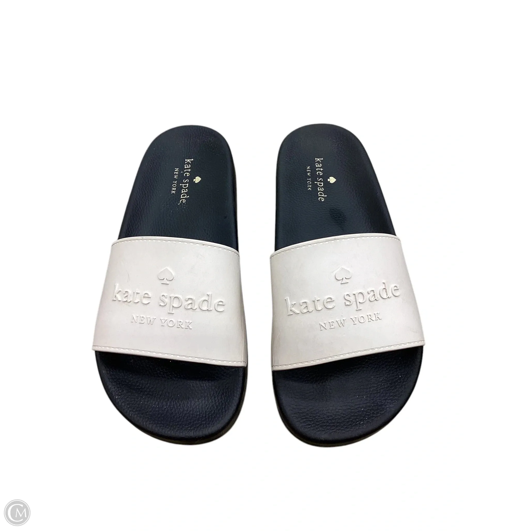 Sandals Designer By Kate Spade In Black & White, Size: 9