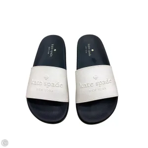 Sandals Designer By Kate Spade In Black & White, Size: 9