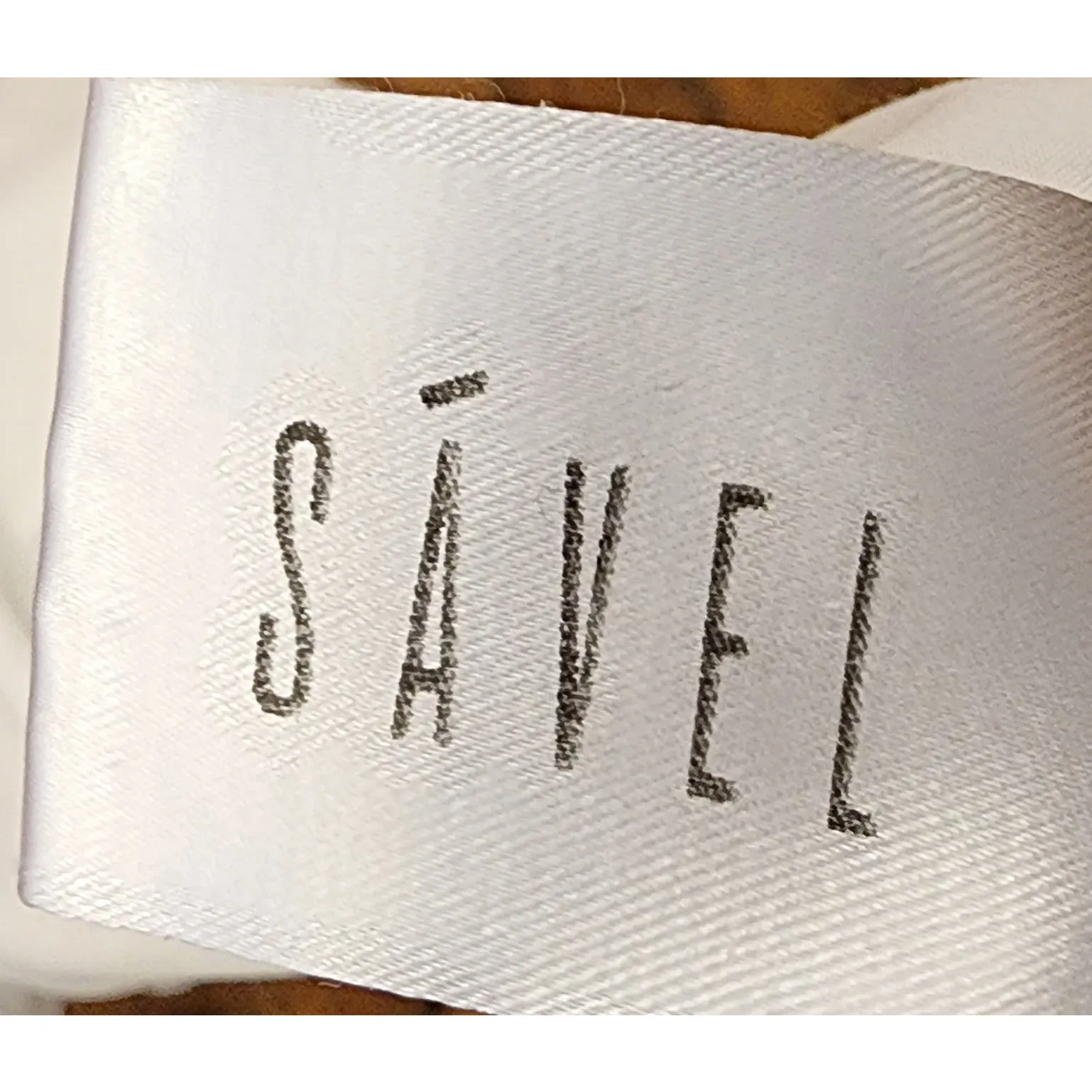Savel pre-owned white 100% cotton white dress with waist tie size 14