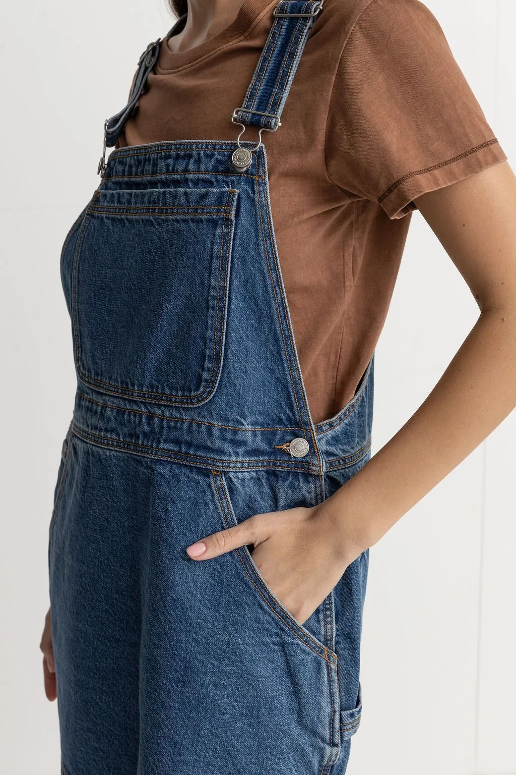 SEASIDE OVERALL DRESS - BLUE
