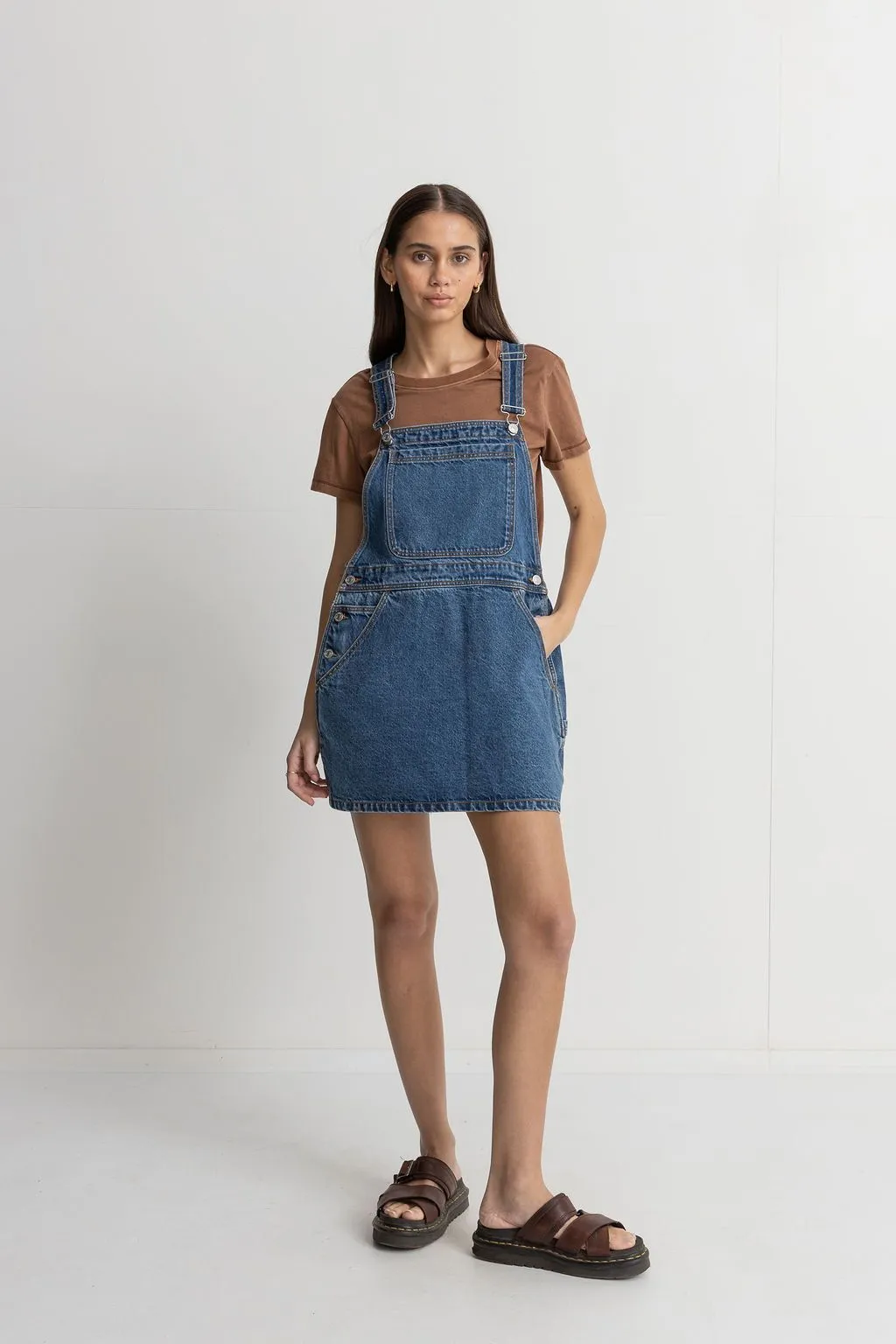 SEASIDE OVERALL DRESS - BLUE