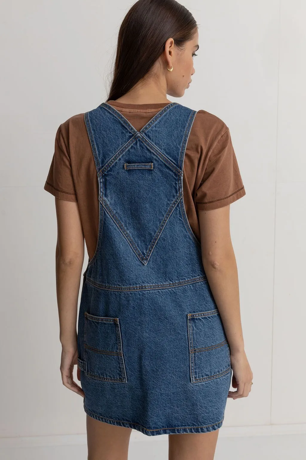 SEASIDE OVERALL DRESS - BLUE