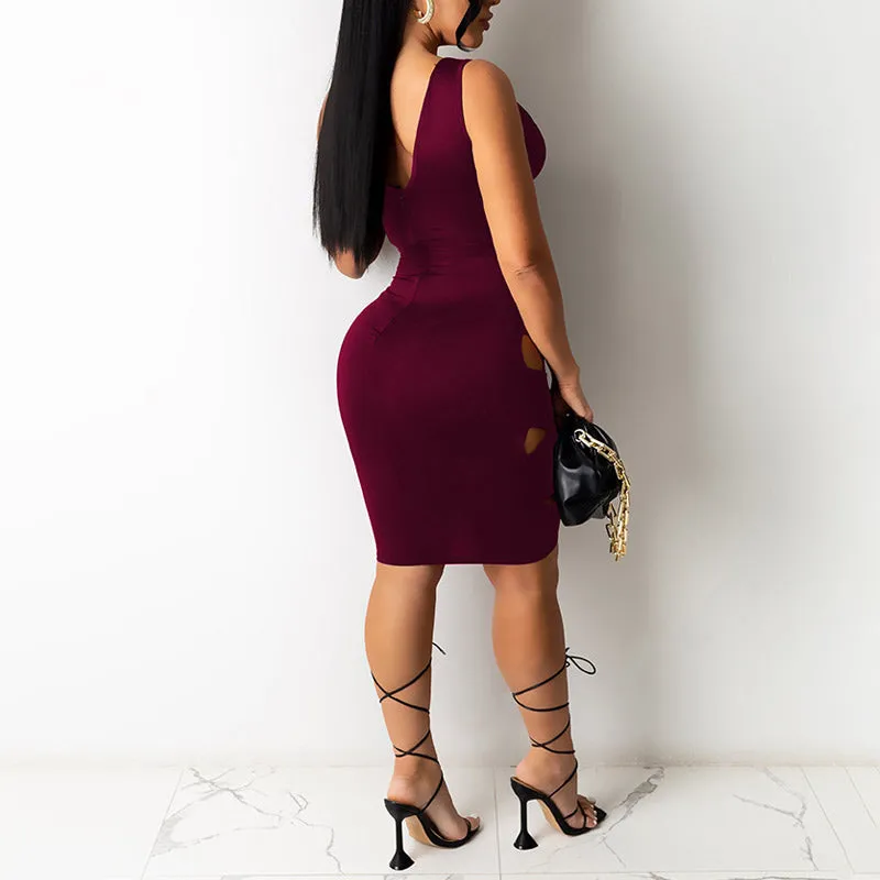 Sexy Bandage V-Neck Bodycon Dress