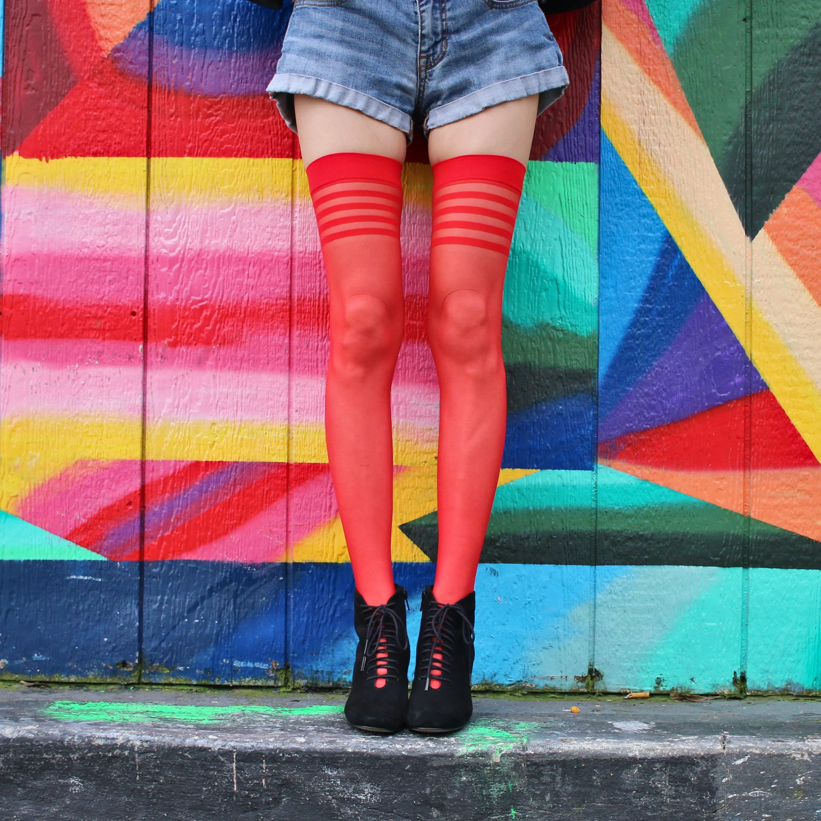 Sheer Lolita Thigh High Stockings