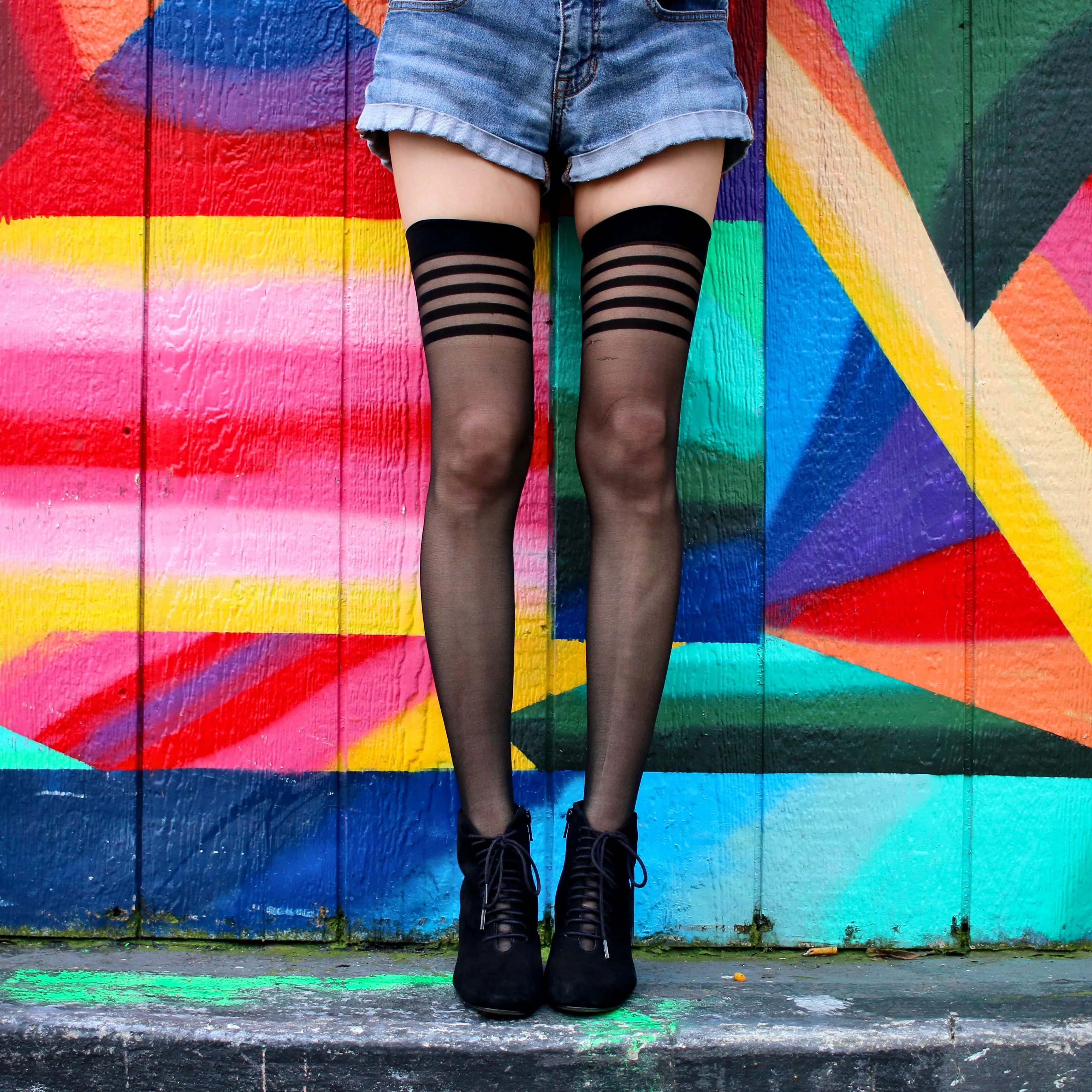 Sheer Lolita Thigh High Stockings