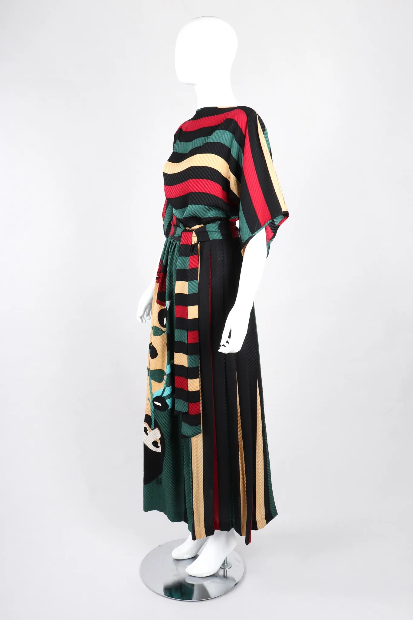 Silk Blouse & Skirt Set