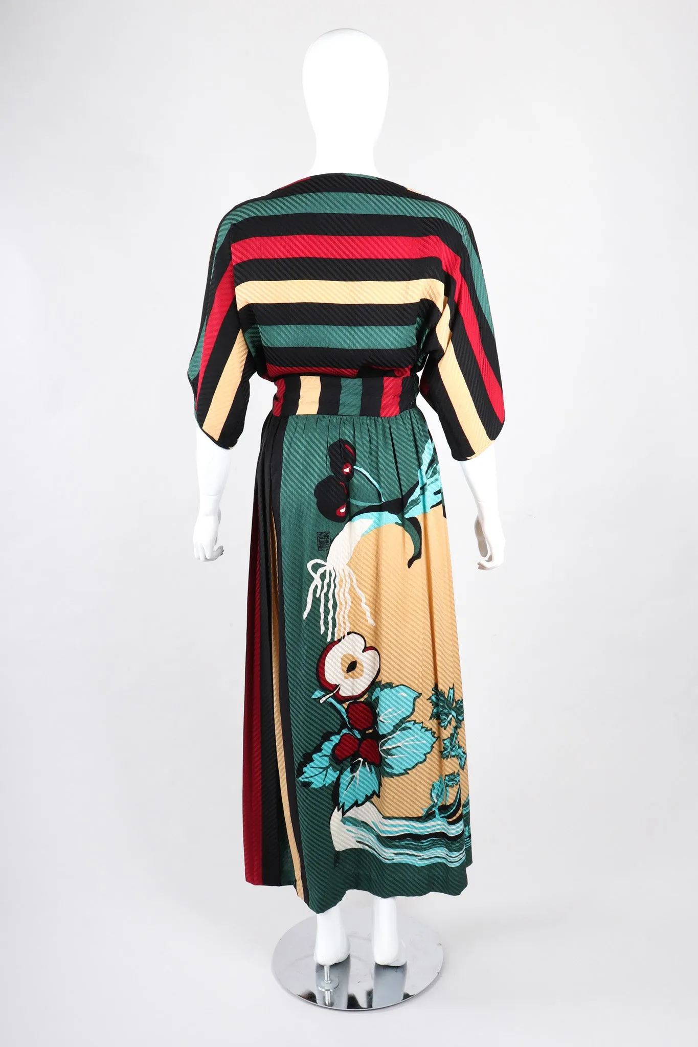 Silk Blouse & Skirt Set
