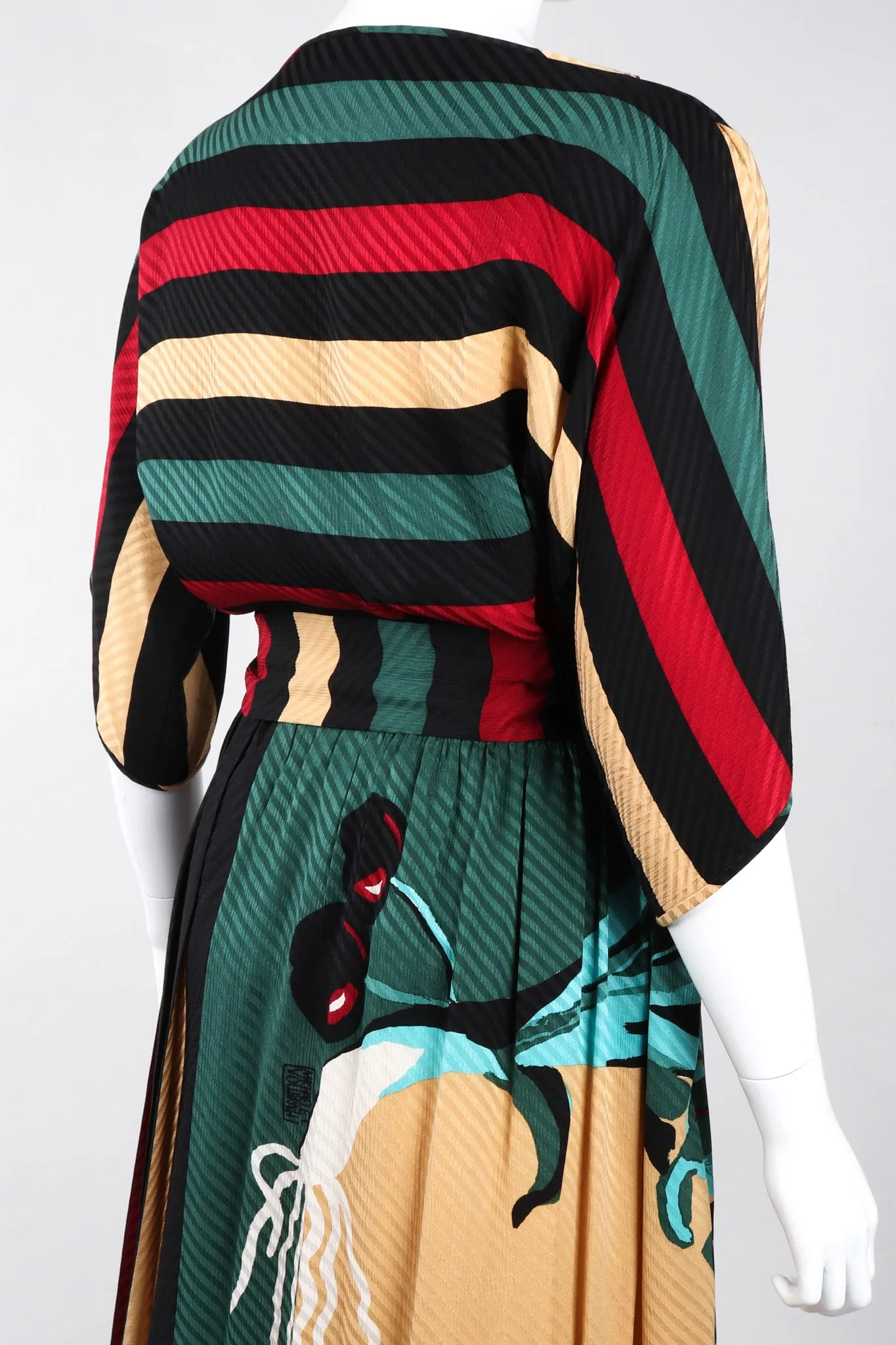 Silk Blouse & Skirt Set