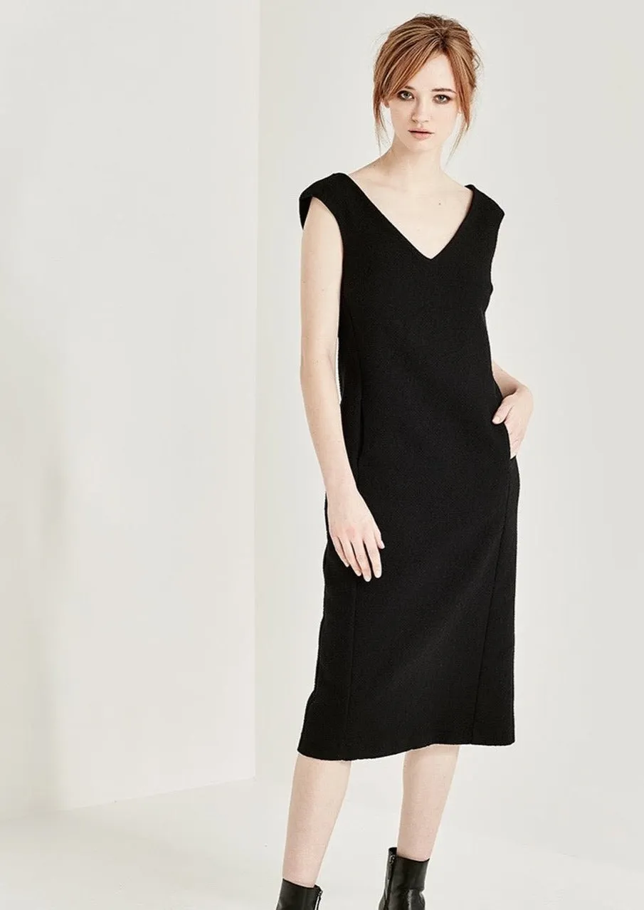 Skylark Dress Black Crinkle