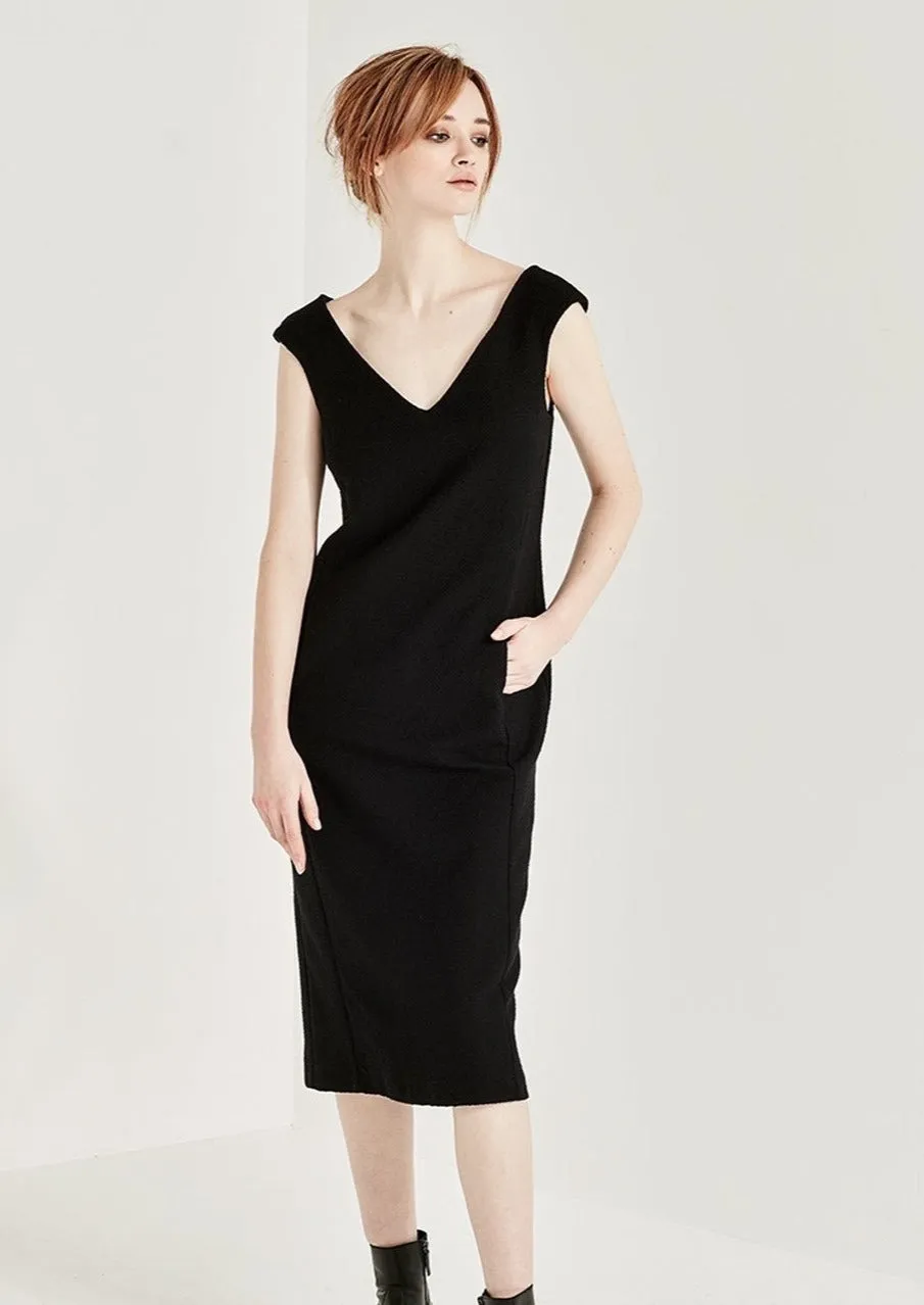 Skylark Dress Black Crinkle