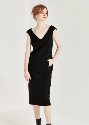 Skylark Dress Black Crinkle
