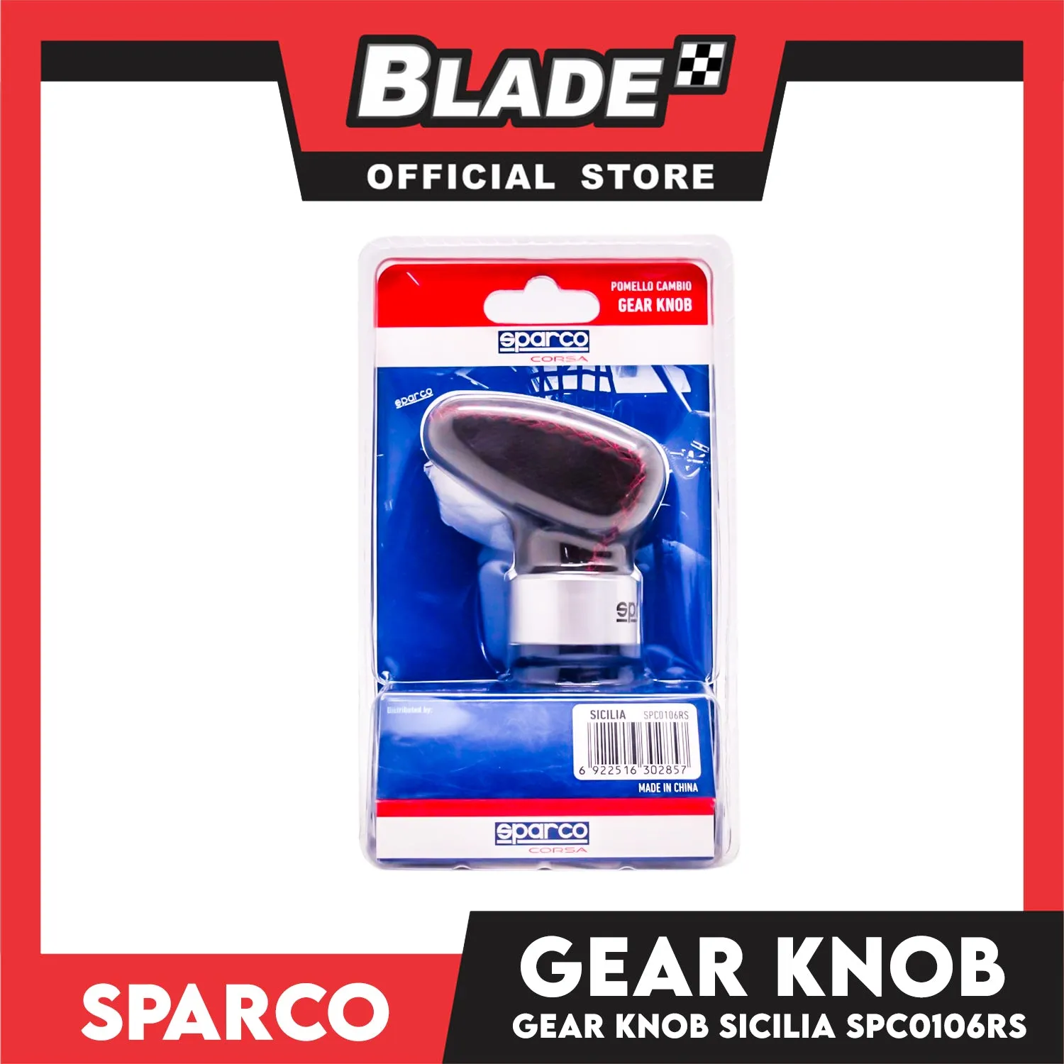 Sparco Gear Knob Sicilia SPC0106RS